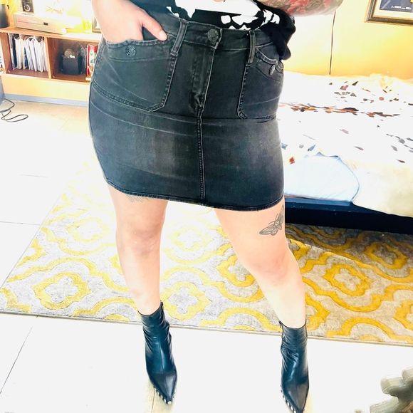 Rock & Republic Gray Denim Skirt size 10 - Picture 3 of 10